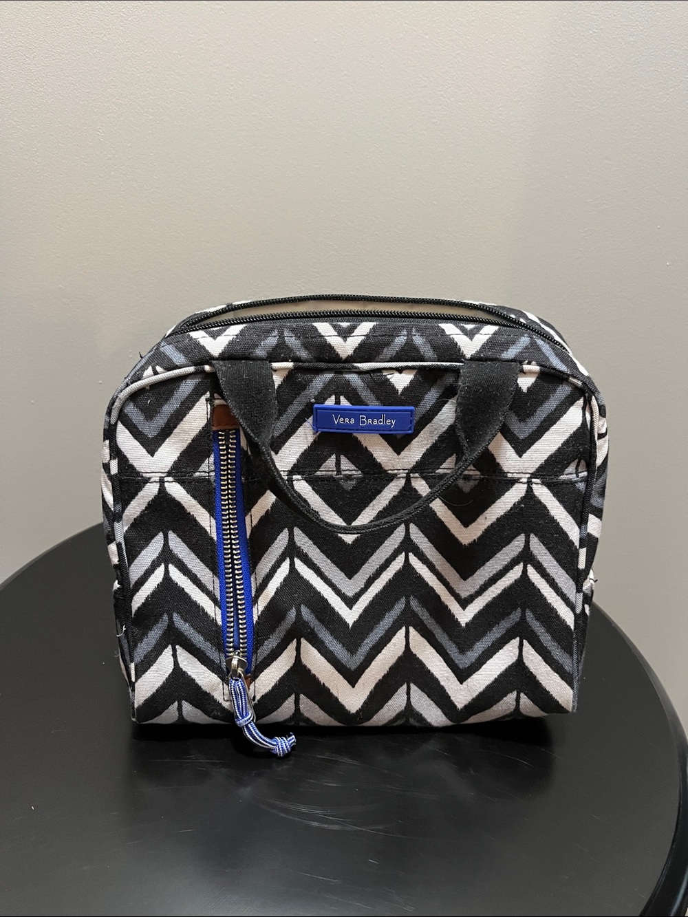 Vera Bradley Black & White Chevron lunch bag.